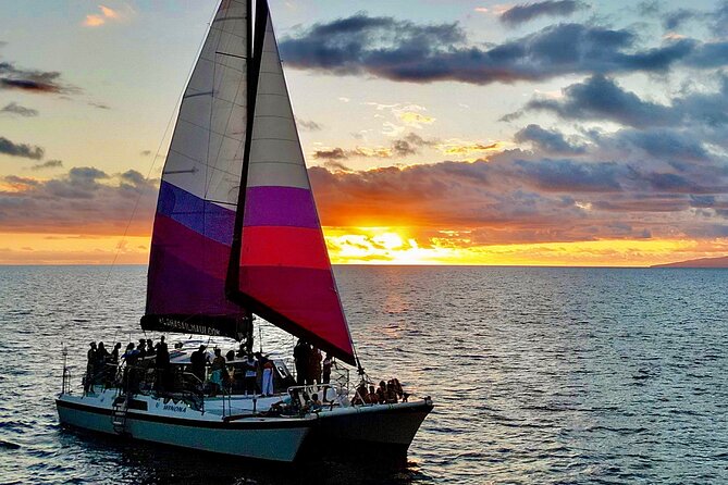 Sunset Sailing on a Floating Tiki Bar Charming Hawaiian Catamaran - Setting out from Maalaea Harbor at 4:30 p.m.