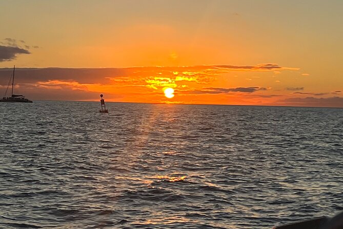Sunset Sailing on a Floating Tiki Bar Charming Hawaiian Catamaran - Sunset from the water