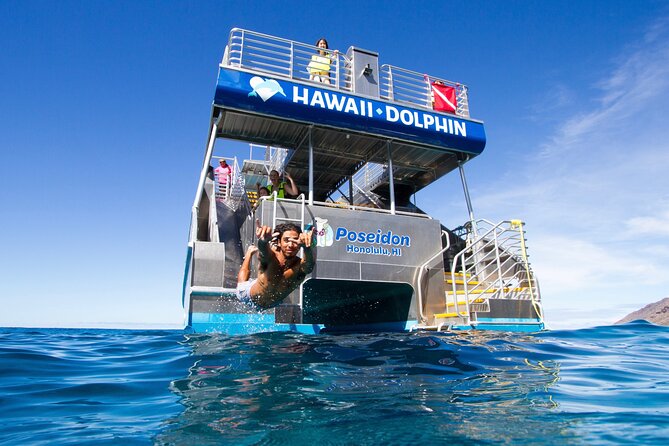 Swim with Dolphins Catamaran with Waterslide & Lunch on Oahu - Key points at a glance