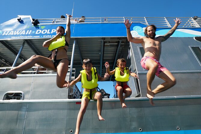 Swim with Dolphins Catamaran with Waterslide & Lunch on Oahu - The best season for whales