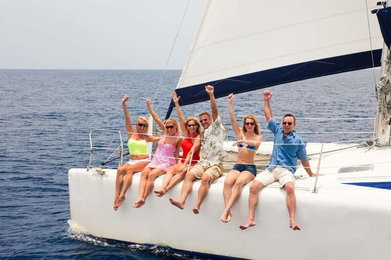 Torrevieja: Adventure tour on the catamaran Apaleo - The Swim Stop, Snorkels, and Water Toys