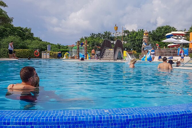Tour to Cozumel by Catamaran with Snorkeling and Buffet Lunch - Playa Mia lunch and beach-club time