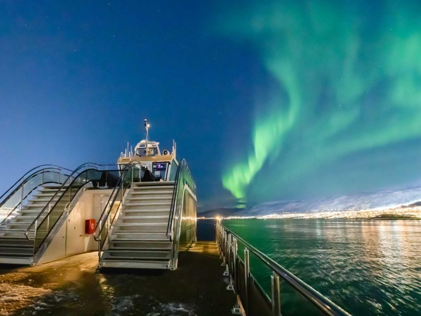 Tromsø: Aurora Dinner Cruise by Hybrid-Electric Catamaran - Leaving Tromsø after sunset