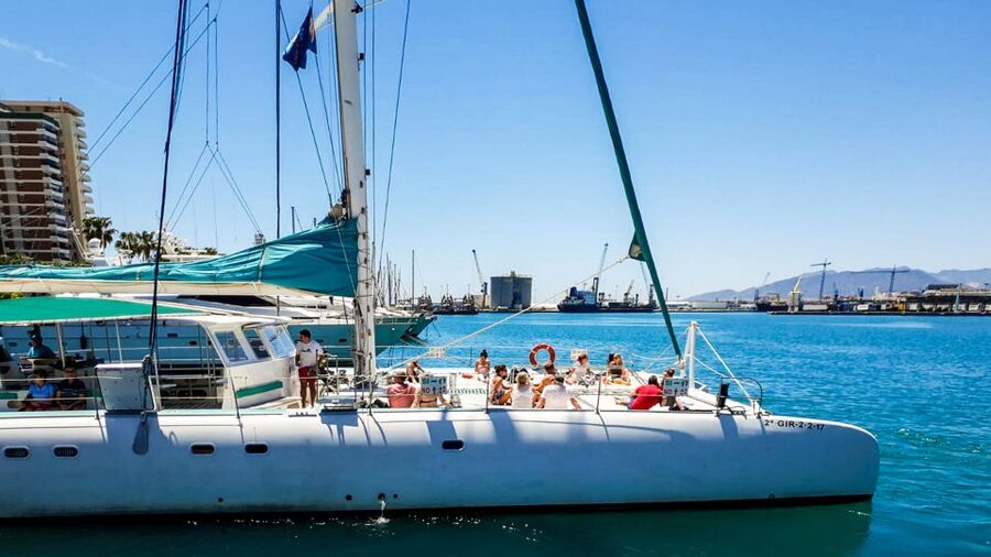 Valencia: Sailing Catamaran with Swimming & Optional DJ - Leaving the Harbor and Finding Your Spot