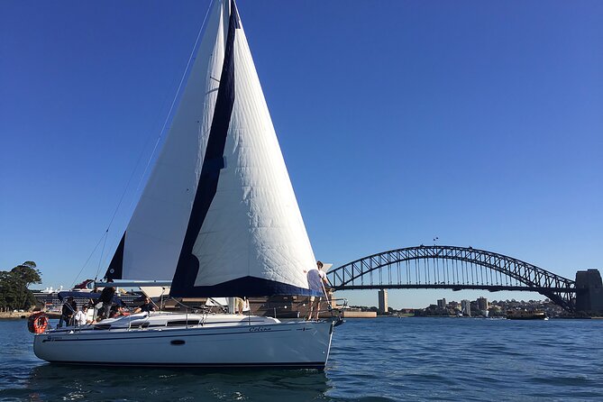 Vivid 90-Minute Sydney Harbour Catamaran Cruise with BYO Drinks - Circular Quay and the Opera House projections