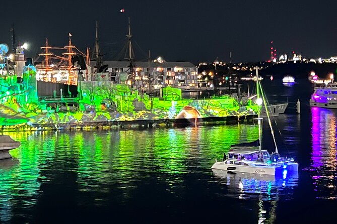 Vivid 90-Minute Sydney Harbour Catamaran Cruise with BYO Drinks - The route under the Harbour Bridge